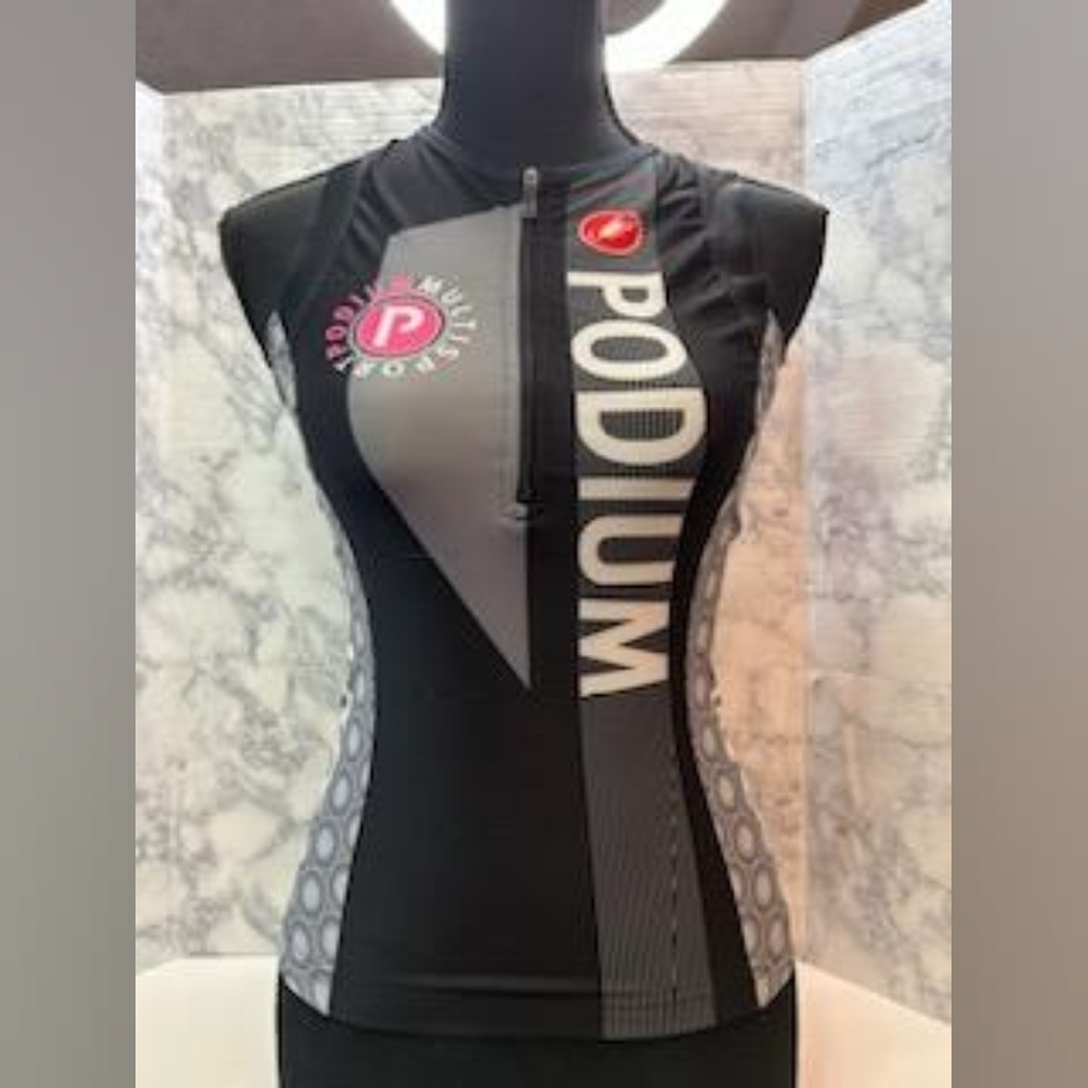 Castelli Triathlon Top Black & Gray Size Small